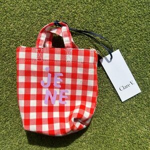 Clare V x HTH Gingham Mini Tote